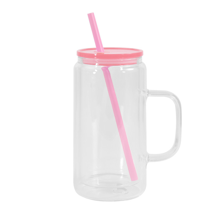 RTS US Warehouse Glass 16oz snow globe sublimation glass Cup,pre-hole