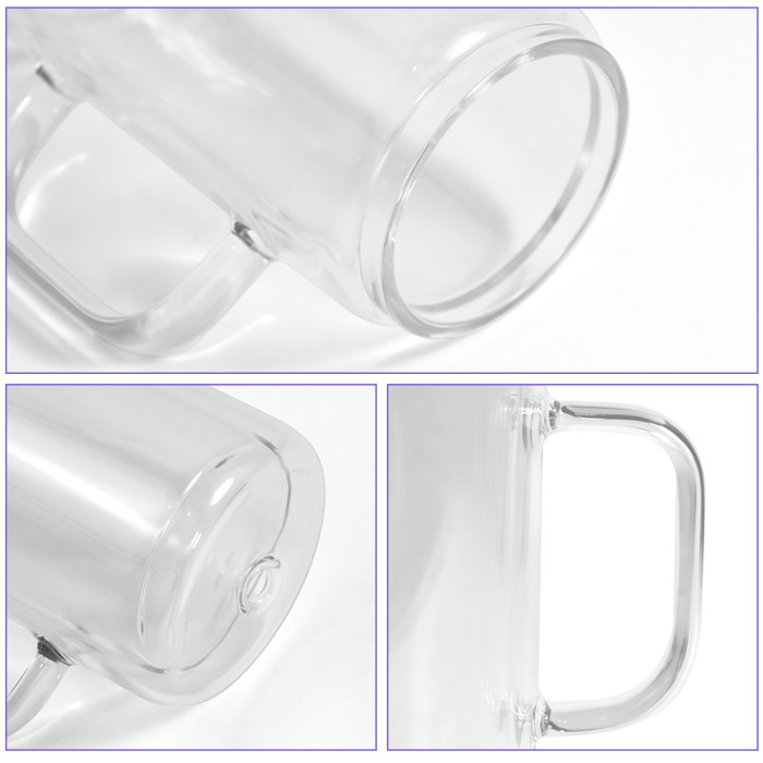 RTS US Warehouse Glass 16oz snow globe sublimation glass Cup,pre-hole