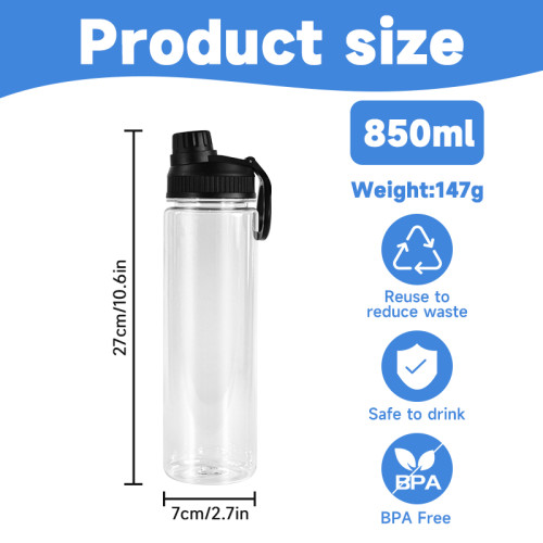 China warehouse 25pcs 30oz clear plastic sports water bottle(Not for sublimation)