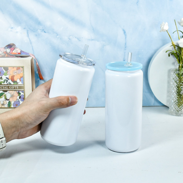 US Warehouse 16oz White Stainless Steel Sublimation Blanks Cup