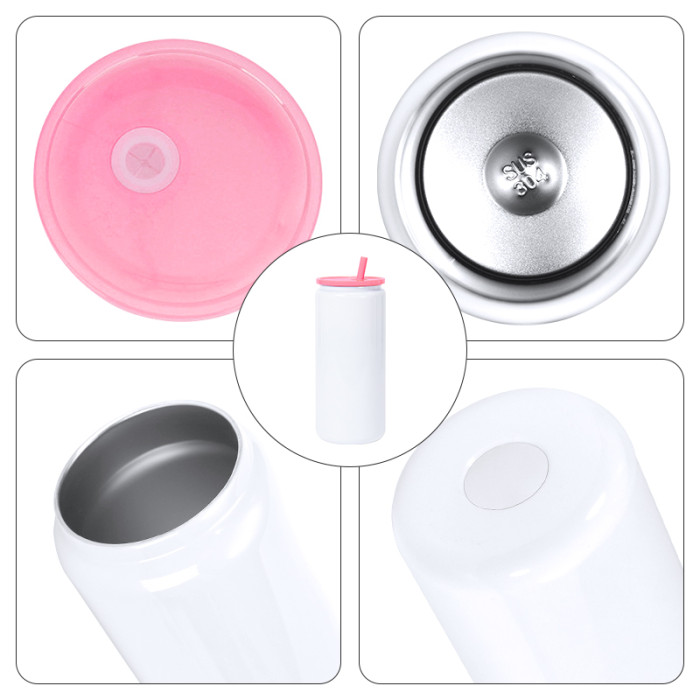 US Warehouse 16oz White Stainless Steel Sublimation Blanks Cup