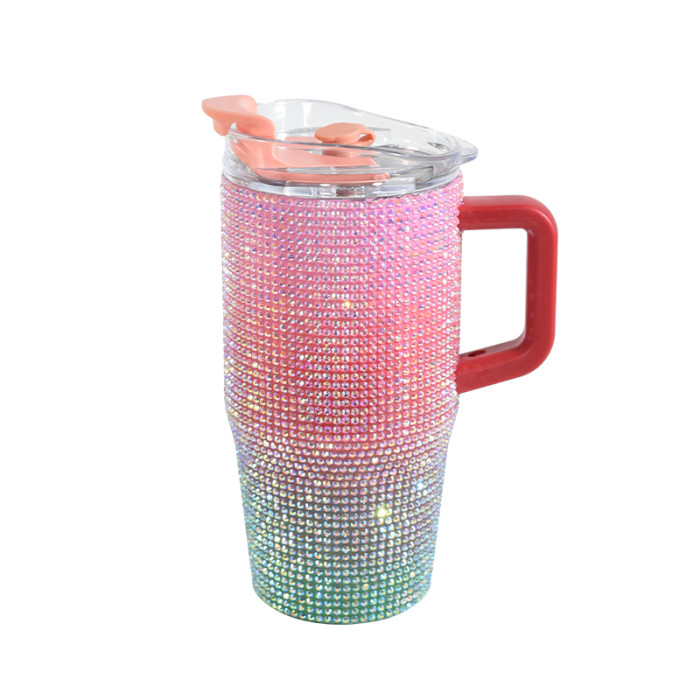 China Warehouse 25pcs Rhinestone 20oz  tumblers with Handle