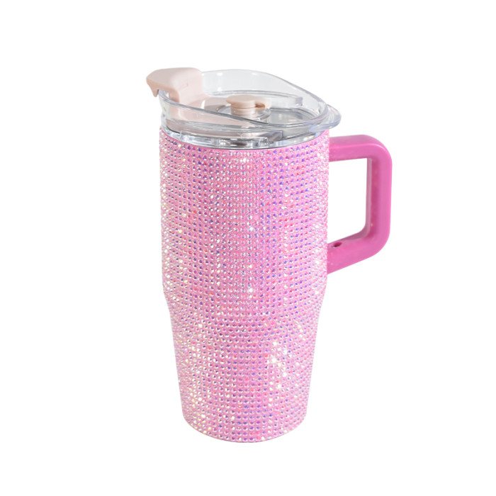 China Warehouse 25pcs Rhinestone 20oz  tumblers with Handle