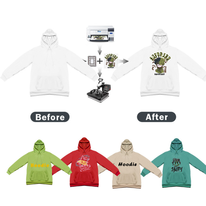 US Warehosue US size Polyster Sublimation Blanks Thin Hoodies