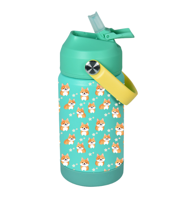 China Warehouse Accept Custom Image 12oz powder coated pop kids water bottle