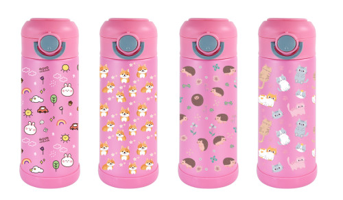 China Warehouse Accept Custom Image 12oz powder coated kids water bottle
