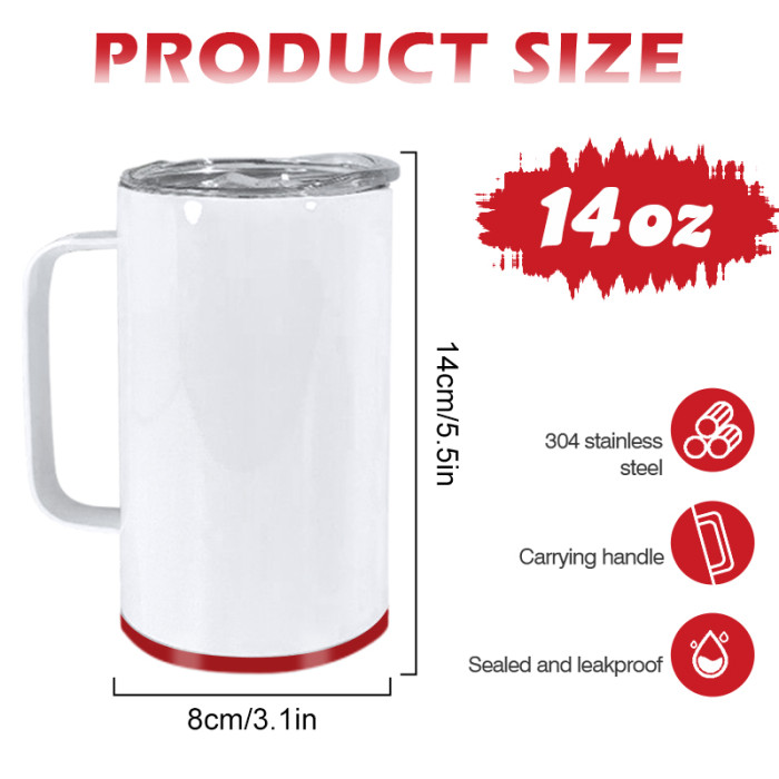 US Warehouse 14oz Sublimation Coffee Mug with Storage Bottom