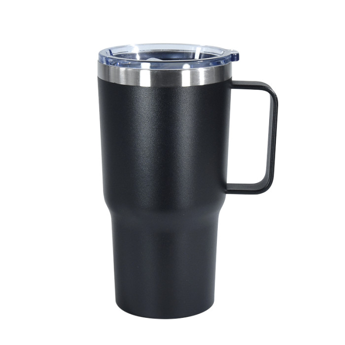 China warehouse 20oz powder coated coffee mugs with handle