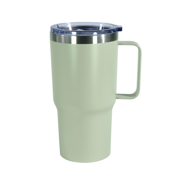 China warehouse 20oz powder coated coffee mugs with handle