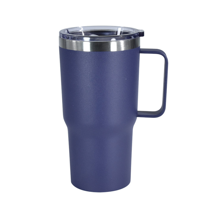 China warehouse 20oz powder coated coffee mugs with handle