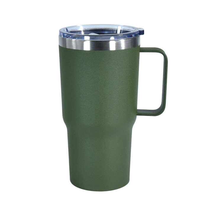 China warehouse 20oz powder coated coffee mugs with handle