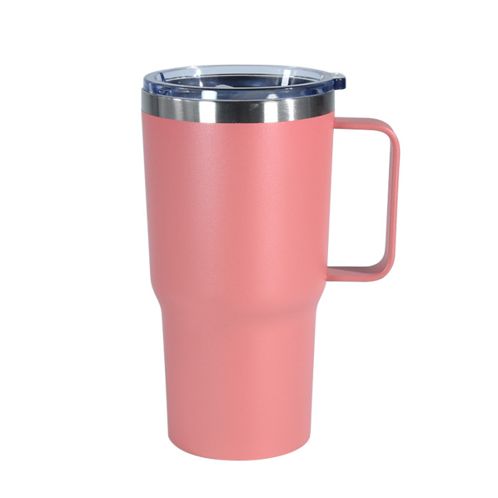 China warehouse 20oz powder coated coffee mugs with handle