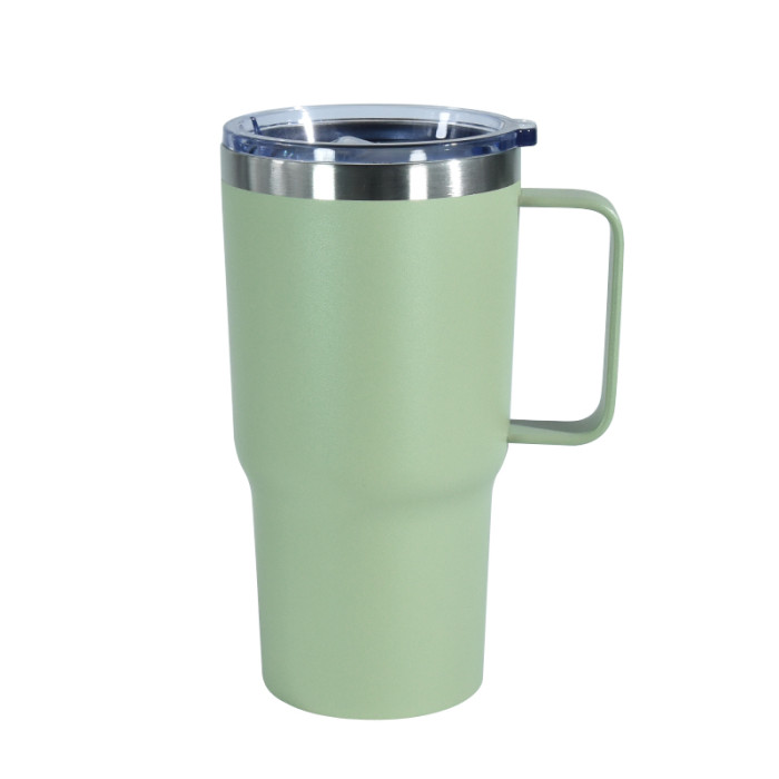 China warehouse 20oz powder coated coffee mugs with handle