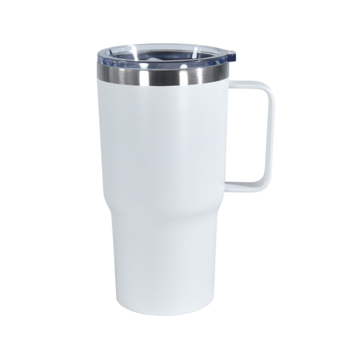 China warehouse 20oz powder coated coffee mugs with handle