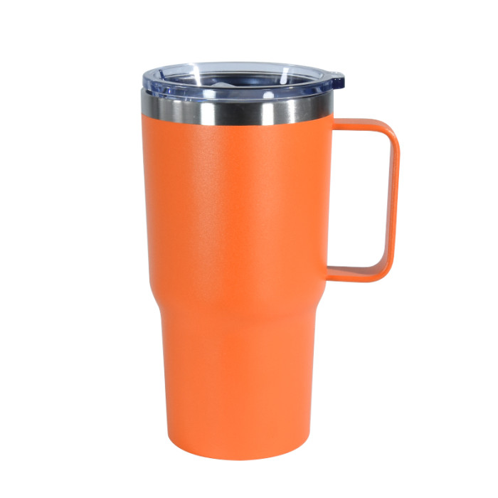 China warehouse 20oz powder coated coffee mugs with handle