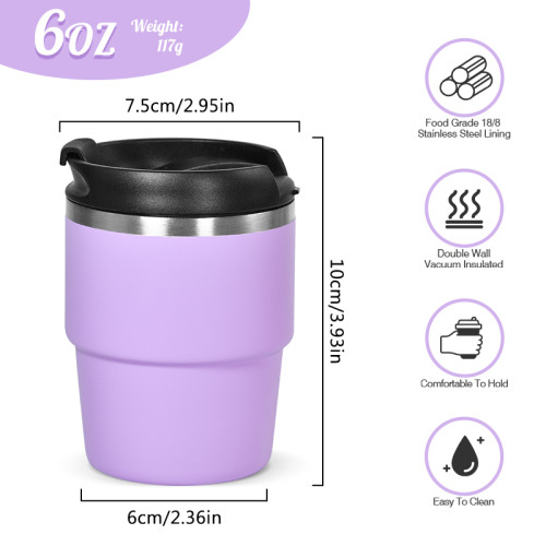 China Warehouse 6oz Powder Coated Coffe Mugs