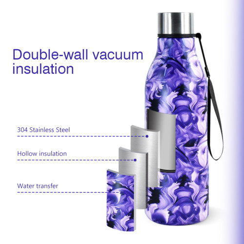 China Warehouse 25/50PCS 18oz Powder Coated Sports Water Bottle With Image