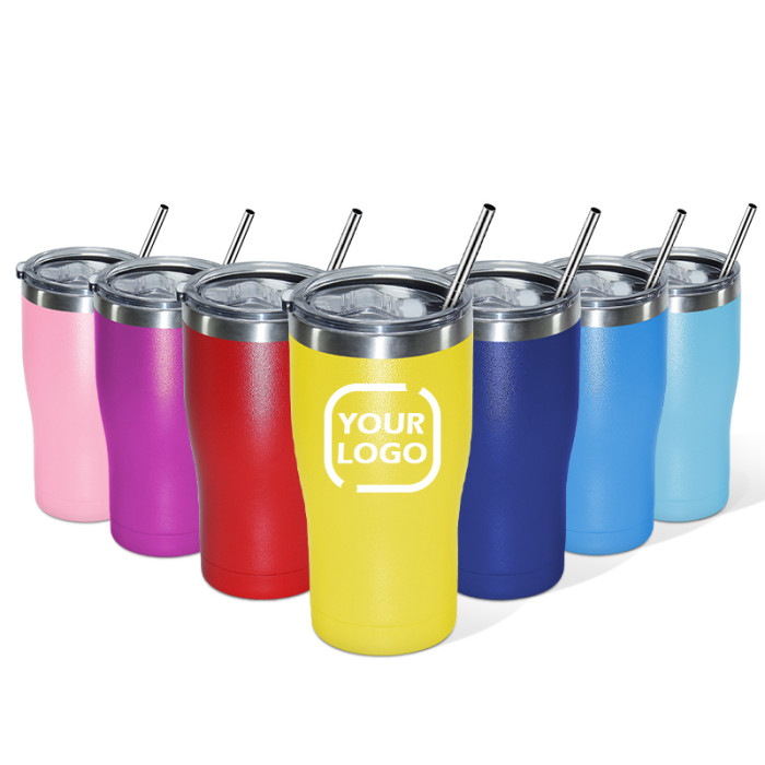 China Warehouse 25/50PCS 30oz Powder Coated Curve Tumbler