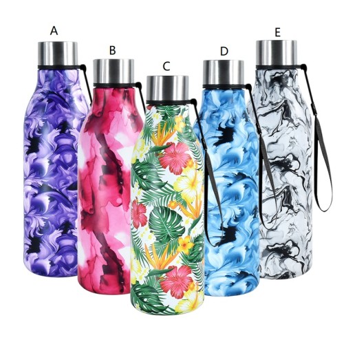 China Warehouse 25/50PCS 18oz Powder Coated Sports Water Bottle With Image
