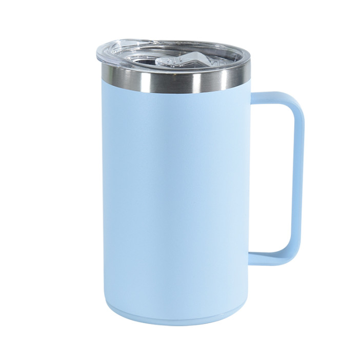 China Warehouse 25/50PCS 14oz Powder Coated  Mug with Carrying Handle