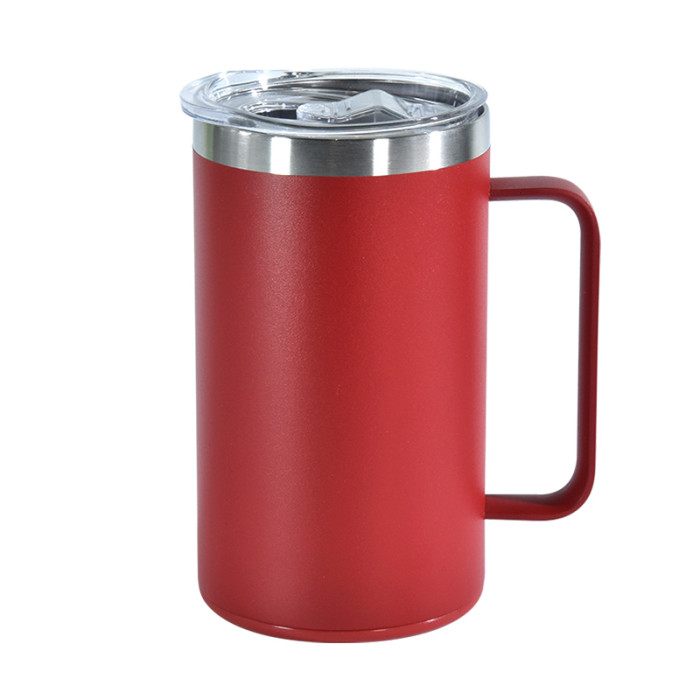 China Warehouse 25/50PCS 14oz Powder Coated  Mug with Carrying Handle