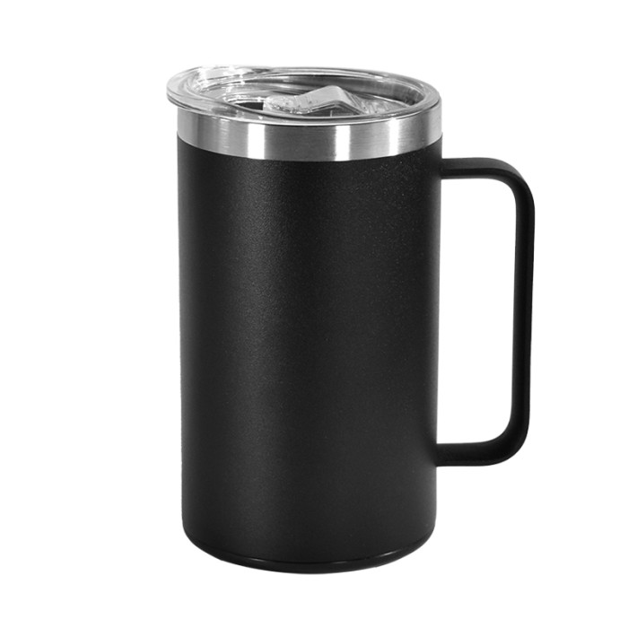 China Warehouse 25/50PCS 14oz Powder Coated  Mug with Carrying Handle