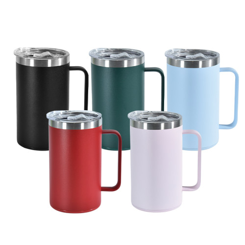 China Warehouse 25/50PCS 14oz Powder Coated  Mug with Carrying Handle