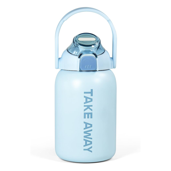 US Warehouse 28oz Powder Coated Insulated Sports Water Bottle with Straw