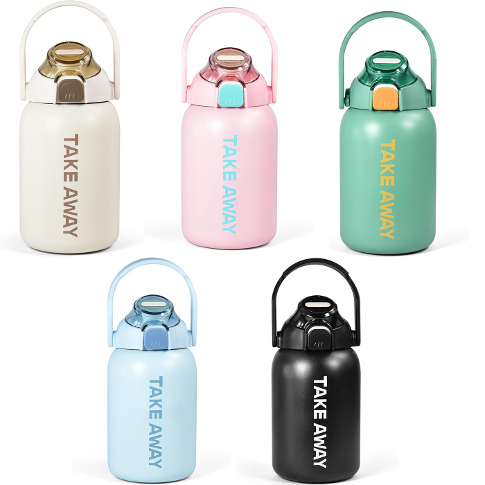 US Warehouse 28oz Powder Coated Insulated Sports Water Bottle with Straw