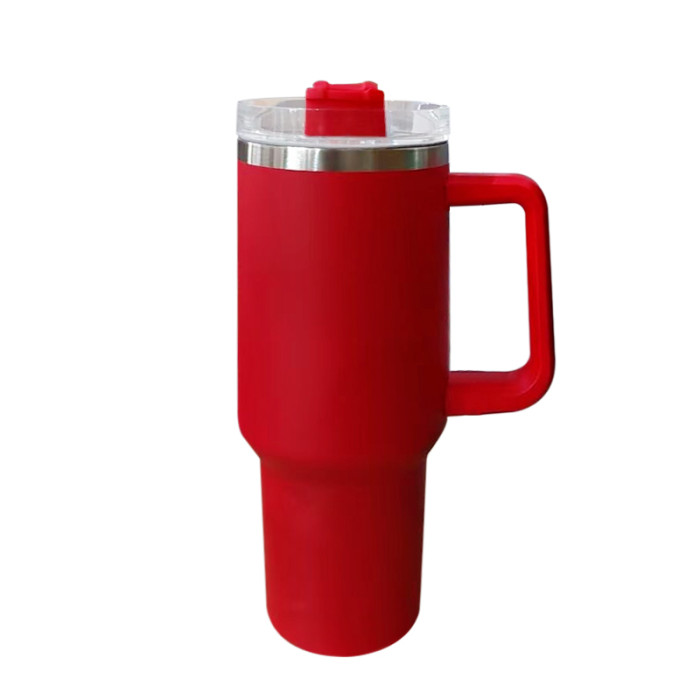 US Warehouse 40oz Powder Coated Tumbler with Comfortable Handle