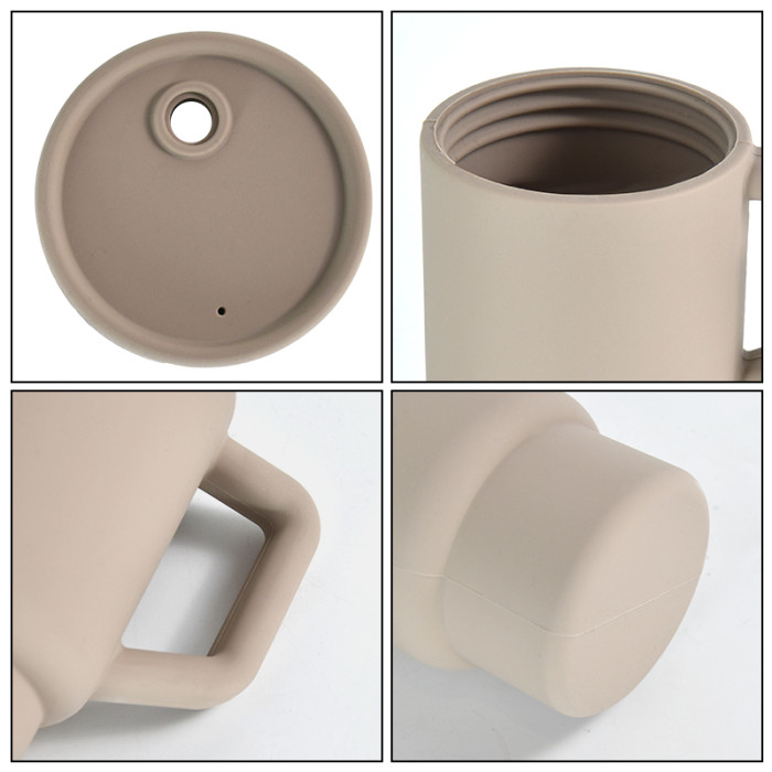 China Warehouse 50/100PCS 9oz Silicone  Kids Cup with Handle