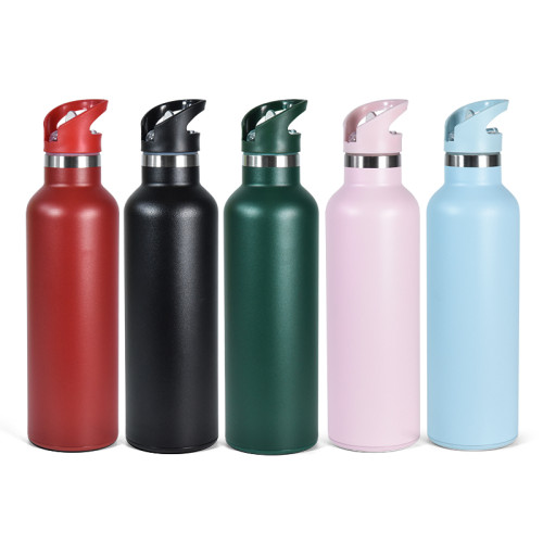 China Warehouse 25/50PCS 25oz Powder Coated Plastic Bottom Sports Water Bottle with Handle