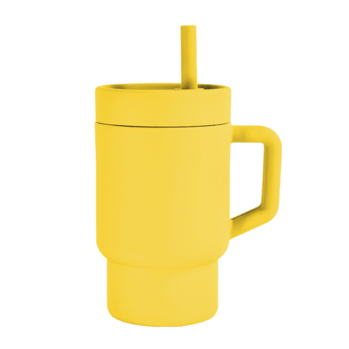 China Warehouse 50/100PCS 9oz Silicone  Kids Cup with Handle