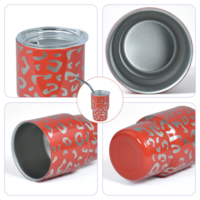 US Warehouse Leopard 3oz mini Cup,mixed colors