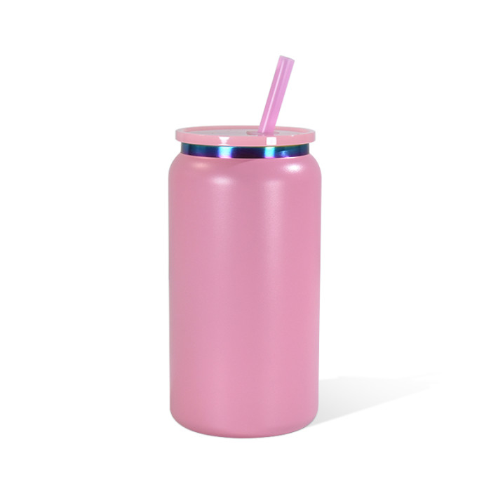 US Warehouse Stainless Steel 16oz Powder Coated Cup with Rainbow Plated(non-sub) Libby Cups