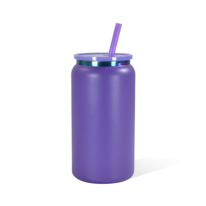 US Warehouse Stainless Steel 16oz Powder Coated Cup with Rainbow Plated(non-sub) Libby Cups