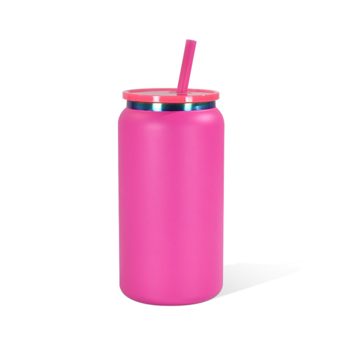 US Warehouse Stainless Steel 16oz Powder Coated Cup with Rainbow Plated(non-sub) Libby Cups