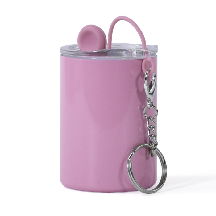 US Warehouse 3oz sublimation straight shot glasses with keychains+metal straw+rubber plug
