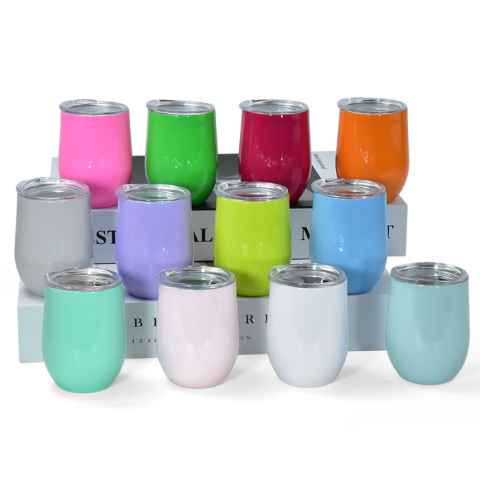 US Warehouse 3oz sublimation mini wine cup,mixed 12 colors