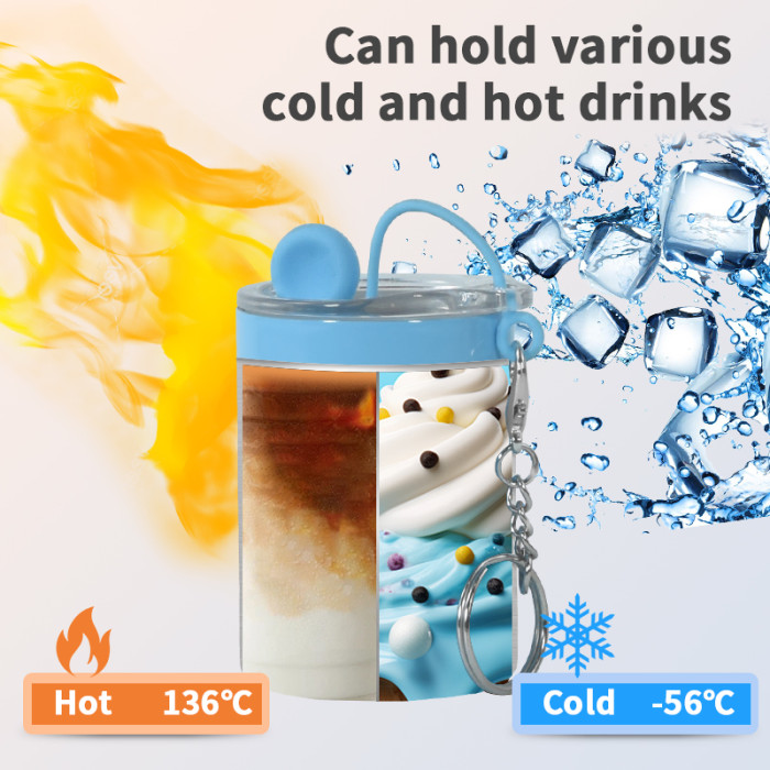 US Warehouse 3oz sublimation straight shot glasses with keychains+metal straw+rubber plug