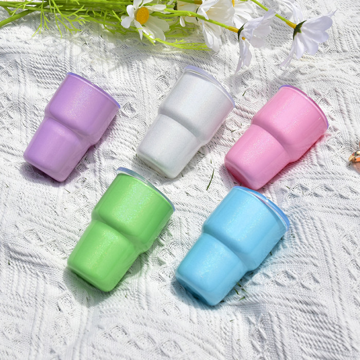 US Warehouse 3oz Shimmer sublimation glass mini Cup