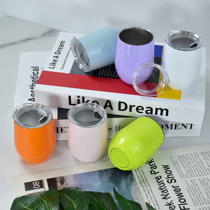 US Warehouse 3oz sublimation mini wine cup,mixed 12 colors