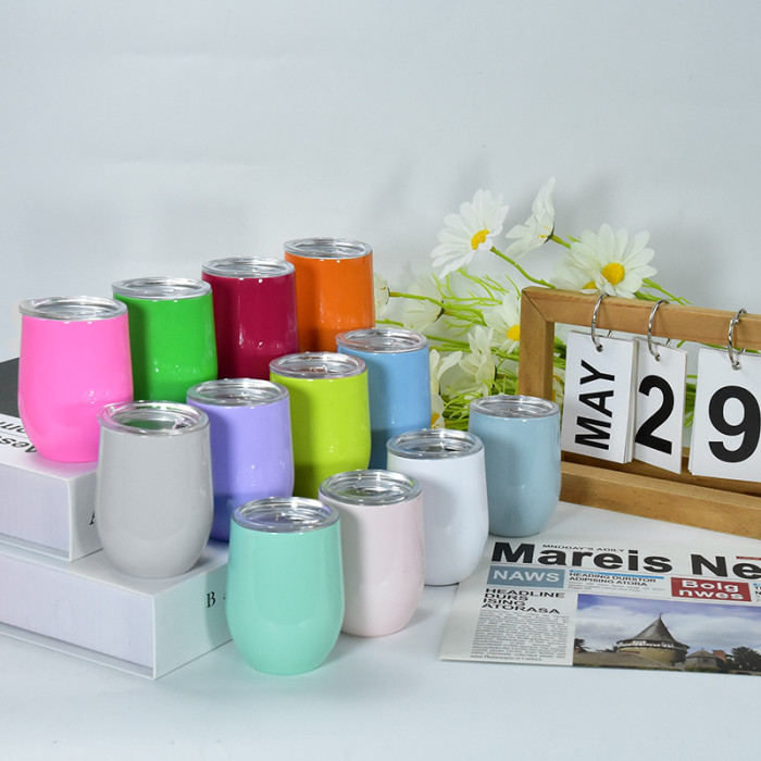 US Warehouse 3oz sublimation mini wine cup,mixed 12 colors