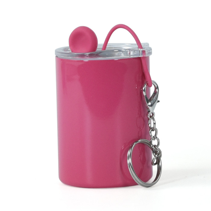 US Warehouse 3oz sublimation straight shot glasses with keychains+metal straw+rubber plug