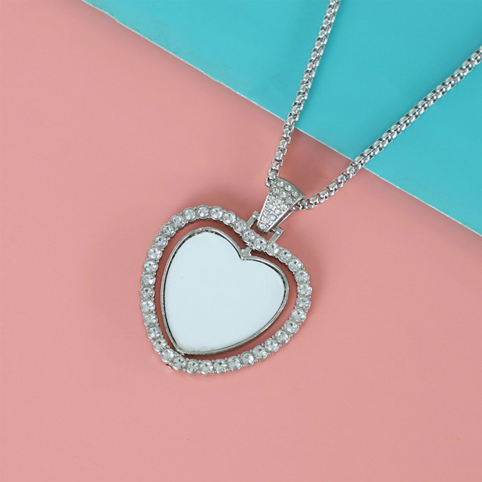 China Warehouse 50pcs Sublimation zinc-alloy Necklace