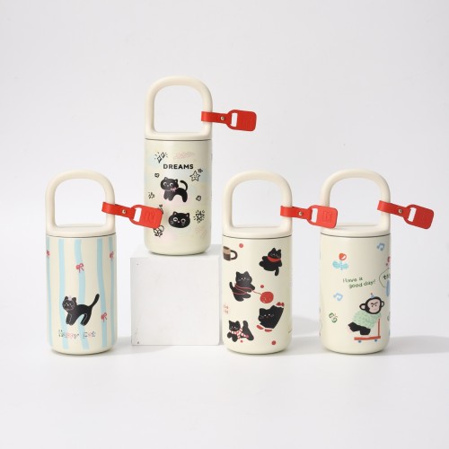 China Warehouse 50PCS Ins 12oz Cartoon Kids Water Bottle
