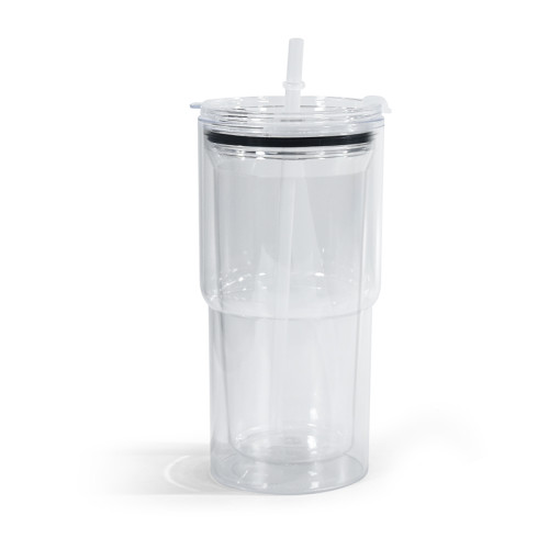 China Warehouse 40pcs 18oz Plastic Snow Globe Cup(bottom with a hole)