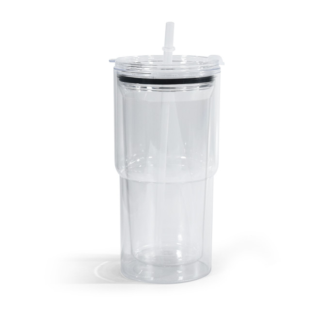 China Warehouse 40pcs 18oz Plastic Snow Globe Cup(bottom with a hole)