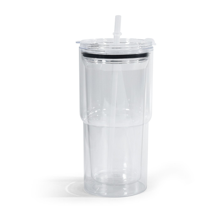 China Warehouse 40pcs 18oz Plastic Snow Globe Cup(bottom with a hole)