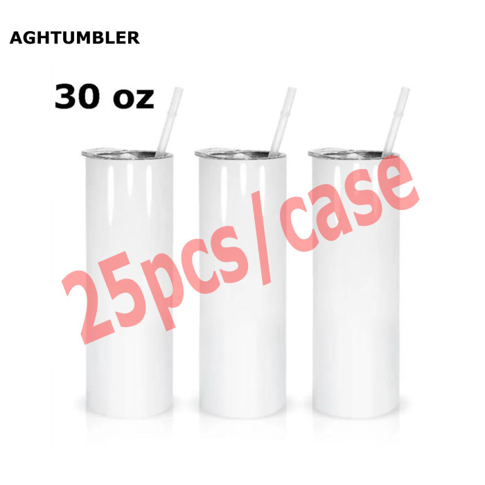 RTS US Warehouse 30oz sublimation blanks straight skinny tumbler
